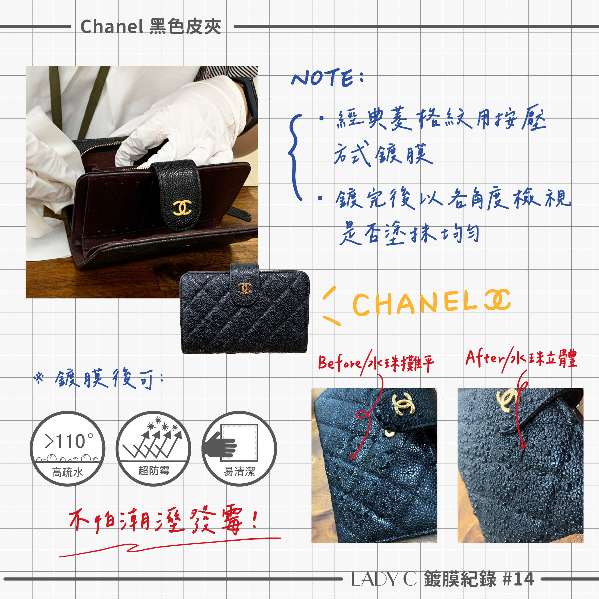 鍍膜記錄,皮革鍍膜,Chanel