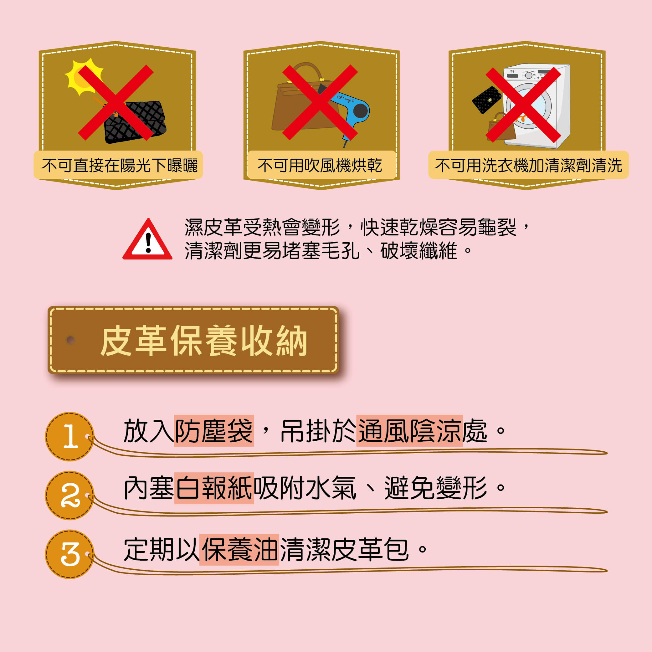 皮革保養,皮革碰水,冷知識