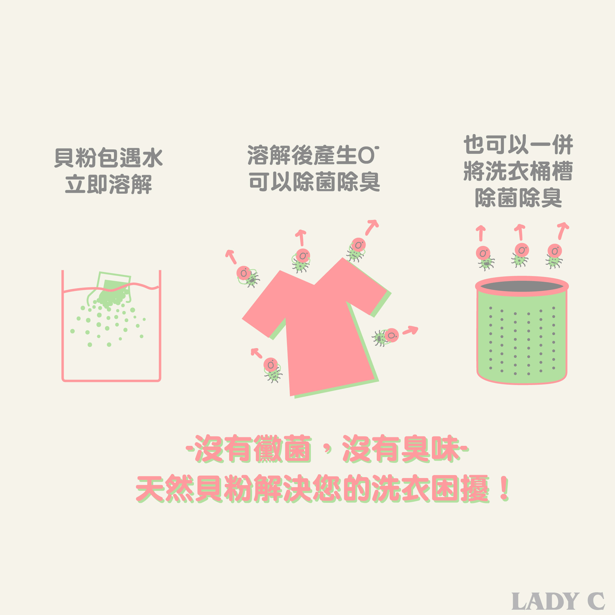 衣服有霉味,洗衣服,天然洗衣,貝粉